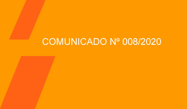 COMUNICADO Nº 008/2020